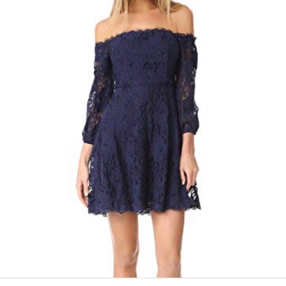 BB Dakota RSVP Navy blue lace cocktail dress - Picture 4 of 5